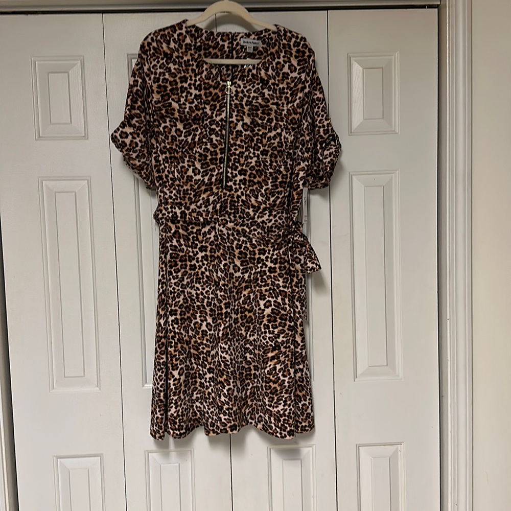 Shelby & Palmer statement dress size 20W animal print, short sleeve NWT